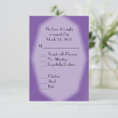 Répondez avec les choix de menu Violet (Debout devant)