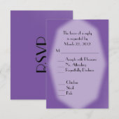 Répondez avec les choix de menu Violet (Devant / Derrière)