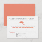 Répondre à la carte d'embarquement d'Aruba (Devant / Derrière)