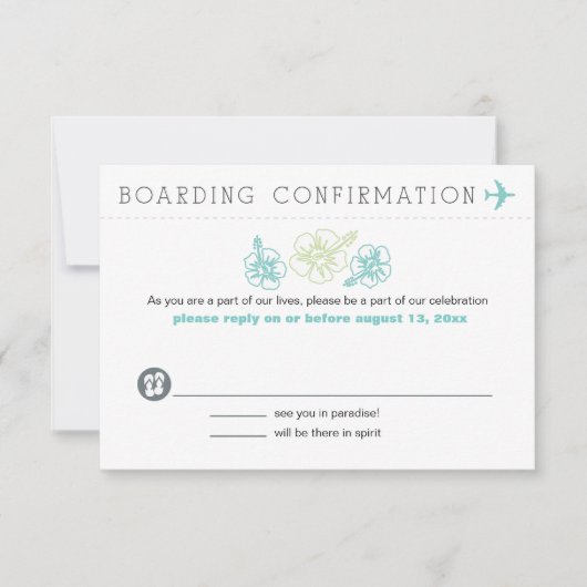 Répondre à la carte d'embarquement de Nassau (Devant)