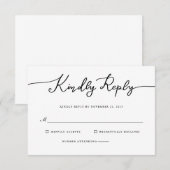 Répondre à RSVP Script manuscrit (Devant / Derrière)