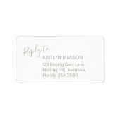 Répondre moderne gris blanc mariage étiquette de a (Devant)