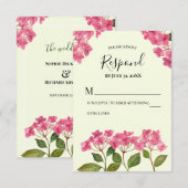Répondre par RSVP Aquarelle Hydrangeas à chapeaux (Devant / Derrière)