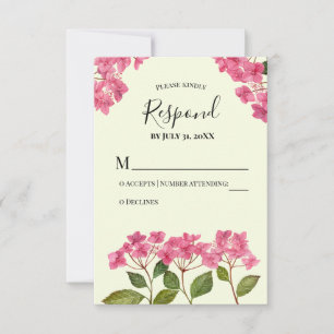 Répondre par RSVP Aquarelle Hydrangeas à chapeaux