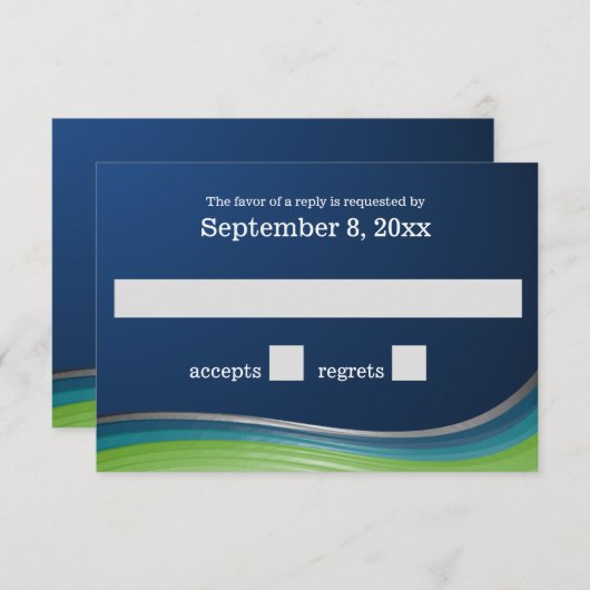 Réponse à la vague bleue et verte (Devant / Derrière)