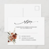 Réponse à un mariage espagnol sur carte postale (Devant / Derrière)