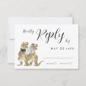 Réponse à un mariage sur le thème des dinosaures (Devant)