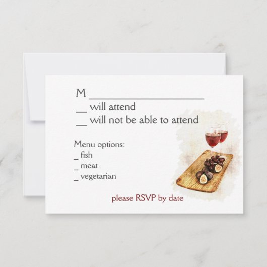 Réponse à une célébration de dîner de vin (Dos)