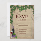 Réponse à une invitation de mariage à la vigne rus (Devant)