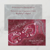 Réponse à une invitation de mariage pour un bal ma (Devant / Derrière)