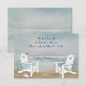 Réponse à une invitation de mariage sur la plage (Devant / Derrière)