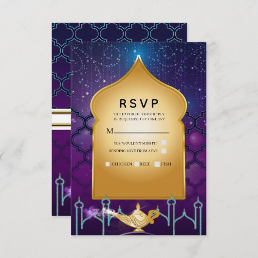 Réponse à une invitation pour un anniversaire maro (Devant / Derrière)