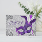 Réponse à une soirée masquée Violet Argent et Rose (Debout devant)