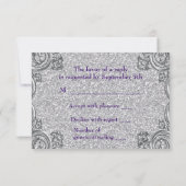 Réponse à une soirée masquée Violet Argent et Rose (Dos)