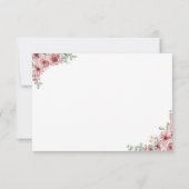 Réponse aimable avec cœur de script floral rose po (Dos)