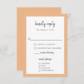 Réponse aimable élégante Choix de repas de mariage (Devant / Derrière)