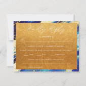 Réponse aimable mariage bleu or de la Royal Navy (Dos)