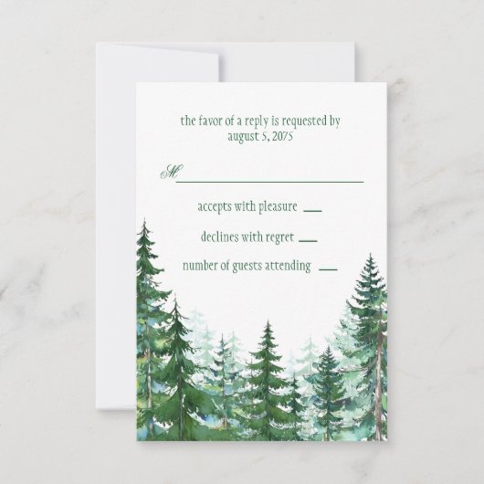 Réponse au mariage au sapin (Devant)