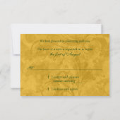 Réponse au mariage bal masqué victorien orné (Dos)