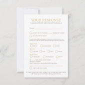 Réponse au mariage d'automne avec monogramme de ré (Dos)
