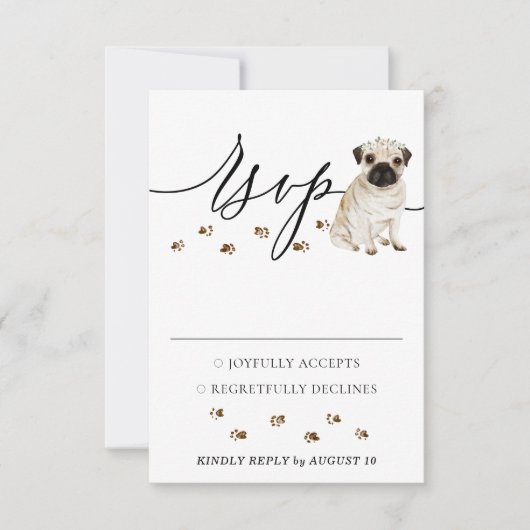 Réponse au mariage de chien Pug (Devant)