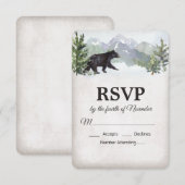Réponse au mariage de l'ours de la forêt rustique (Devant / Derrière)