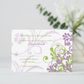 Réponse au mariage floral abstrait vert violet bla (Debout devant)