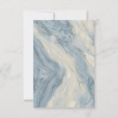 Réponse au mariage floral bleu poussiéreux et or (Dos)