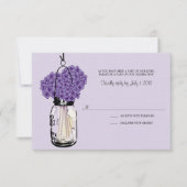 Réponse au mariage Hydrangea et pot Mason (Devant)