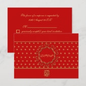 Réponse au mariage inspiré de l'Inde en rouge et o (Devant / Derrière)