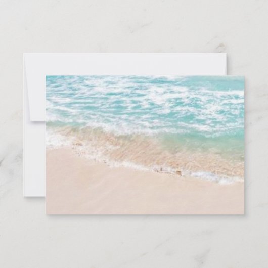 Réponse au mariage |  Mariage de plage au monogram (Dos)