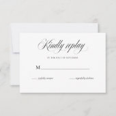Réponse au mariage minimaliste élégant (Devant)