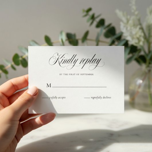 Réponse au mariage minimaliste élégant