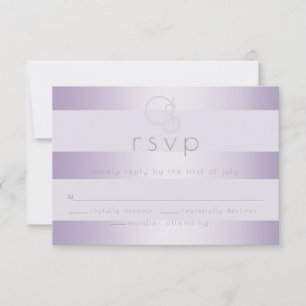 Réponse au mariage Monogramme rayures scintillan