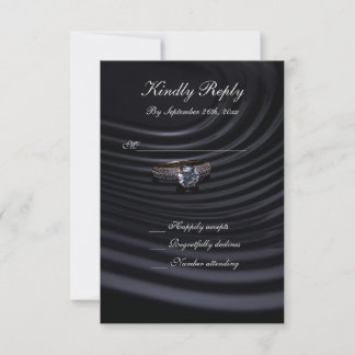 Réponse au mariage Noir, Gris & Blanc Intemporel