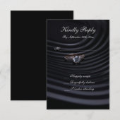 Réponse au mariage Noir, Gris et Blanc Intemporel (Devant / Derrière)