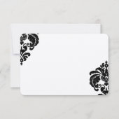 Réponse au mariage Royal Black Damask (Devant)