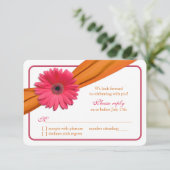 Réponse au mariage Ruban orange Gerbera rose Daisy (Debout devant)