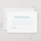 Réponse au mariage Ruban Turquoise Marguerite de G (Dos)