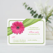 Réponse au mariage Ruban Vert Gerbera Rose (Debout devant)