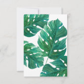 Réponse au mariage tropical avec feuille de palmie (Dos)