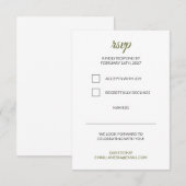 Réponse au mariage Vert Sauge (Devant / Derrière)
