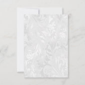 Réponse au menu de mariage damassé Pearl Hearts & (Dos)