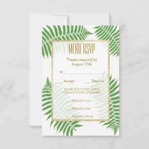 Réponse au menu de mariage Elegant Stylish Bracken