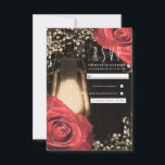 Réponse au RSVP de lanterne Rustic Glow et roses r<br><div class="desc">Personnaliser pour tout événement</div>