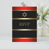 Réponse Bar Mitzvah Or Noir Rouge (Debout devant)