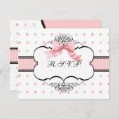 Réponse bat mitzvah RSVP - Tourbillon de point de  (Devant / Derrière)