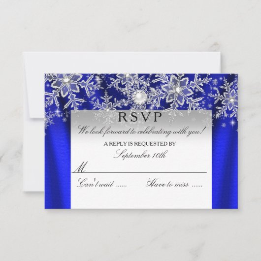 Réponse Blue Silk Pearl Snowflake Silver Winter (Devant)