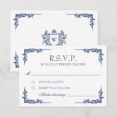 Réponse Blue Vintage Crest Monogram (Devant / Derrière)