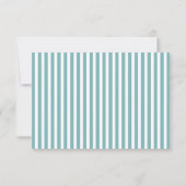 Réponse Calme Turquoise Minimaliste RSVP (Dos)